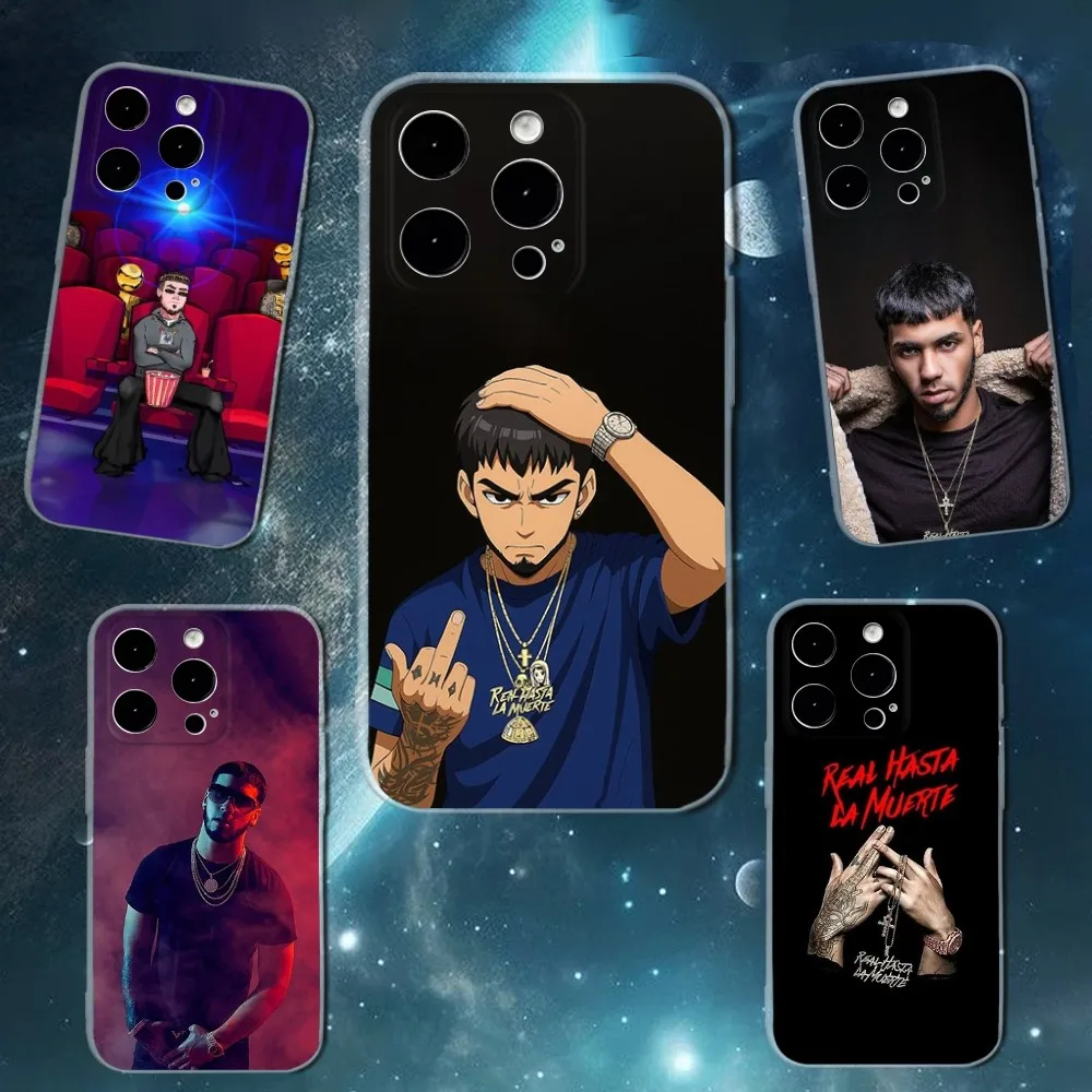 

Rapper A- Anuel AA Real Phone Case For iPhone 16,15,14,13,12,11 Plus,Pro,Max,XR,XS,X,7,8 SE,Mini Transparent Silicone Soft