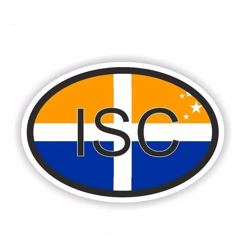 

ISC Isle of Scilly Flag Stickers Country Code Decal Car Sticker