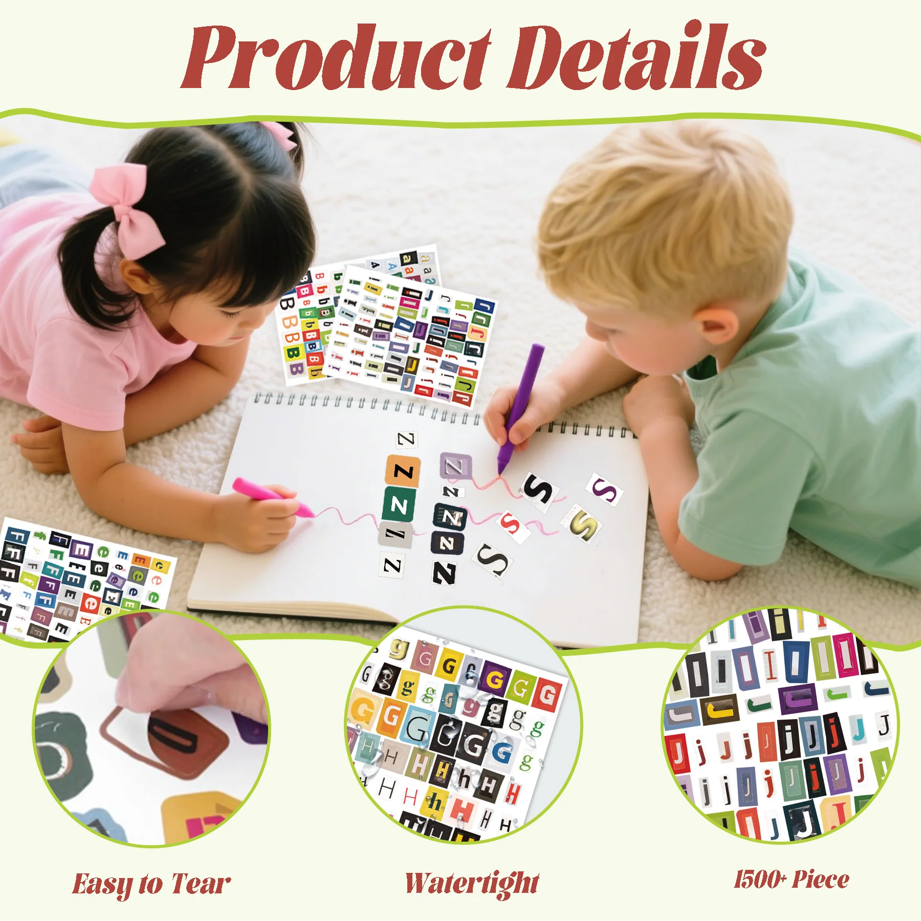 28 ورقة ملصقًا بأحرف أبجدية وأرقام ملونة لتزيين دفتر القصاصات والمجلة والهاتف المحمول #4