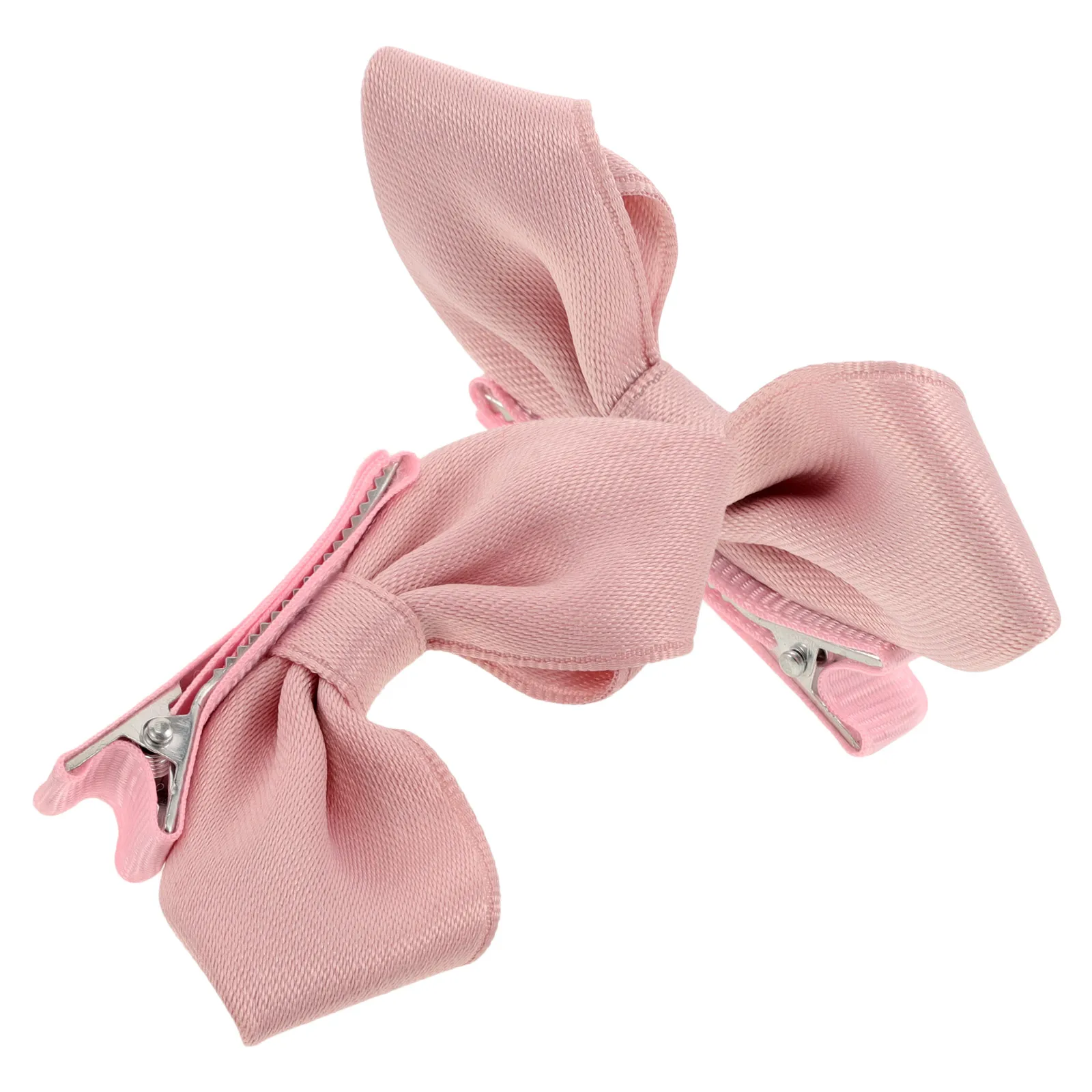 

2 Pcs Hot Pink Bows Baby Girls Hair Clips Three-dimensional Fabric Child Accessories Toddler Bow Headdress Mini Bowknot Pink