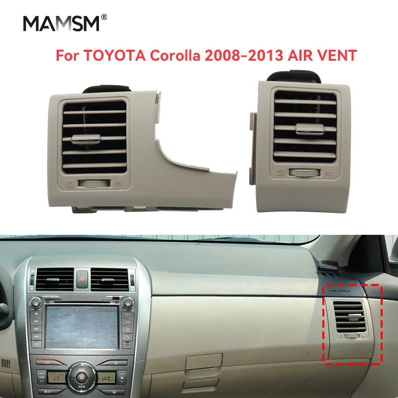 MAMSM Air AC Conditioning Grille Vent For TOYOTA Corolla GREY 2008-2013 Car Conditioning Interior Grille Dashboard Panel frame
