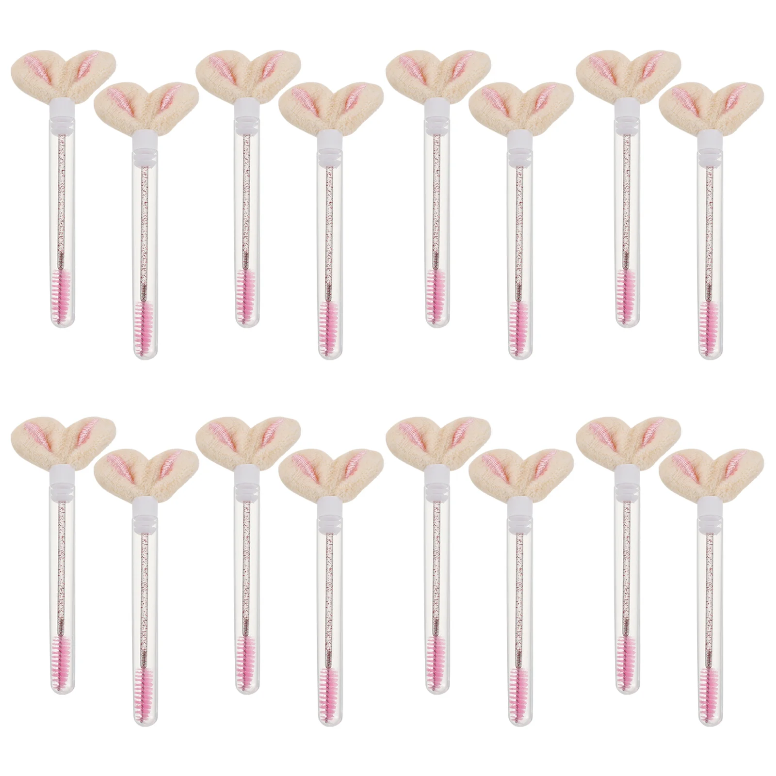 20Pcs Crystal Disposable Eyelash Brush Wands Tube Mascara Spoolie Lash Extension Eyebrow Grooming Makeup Applicator Tools