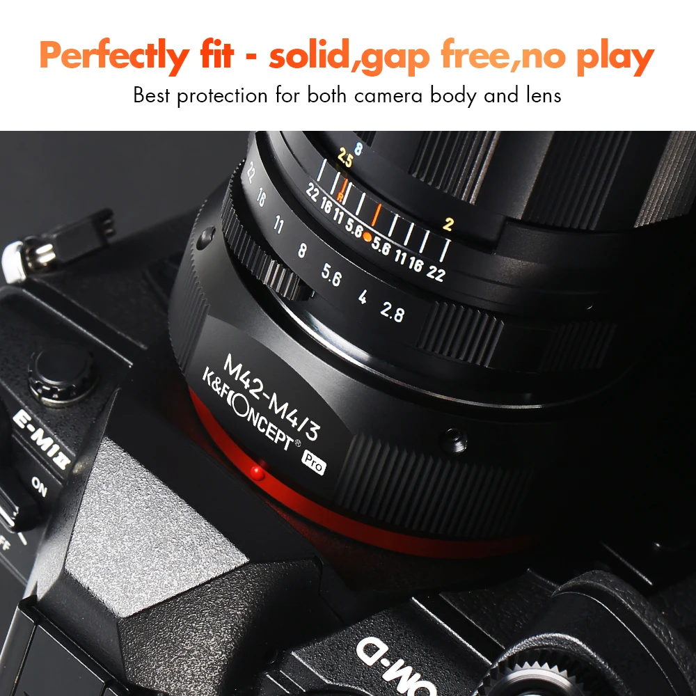 K&F Concept M42-M4/3 Lens Mount Adapter for Leica M42 Lens to M4/3 MFT Camera for Olympus PEN and for Panasonic Lumix Cameras