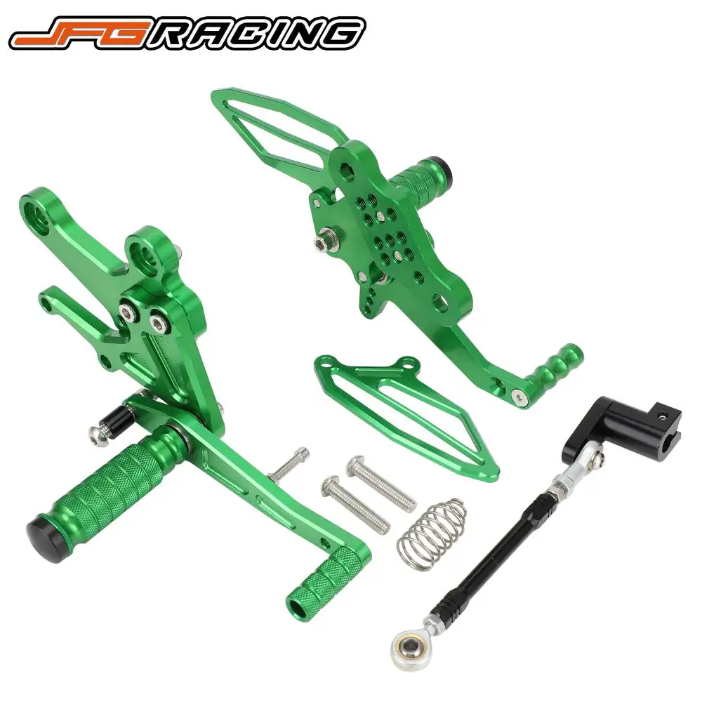 

Motorcycle Adjustable Footpegs Aluminum CNC Foot Pegs Pedals Rest Rearset For KAWASAKI NINJA 400 2018-2023 Z400 2019-2023