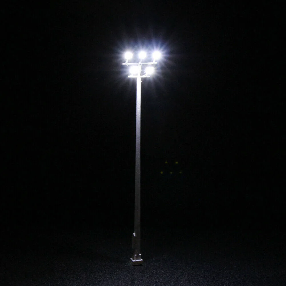 

Street Light Lamp Model 3V 5-LED Bright White N Scale 10 Cm 1:150 2 Pack Home Decoration For Model Railway Field