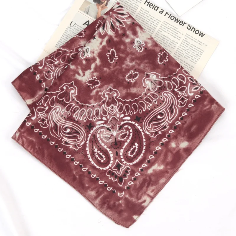Modische Unisex-Bandana-Haarbänder für Erwachsene, Cowboy-Biker-Sport-Kopfbedeckung, Handgelenk-Haarwickel, einseitiger Kopfwickel, Schal, Paisley-Muster – Detail 7