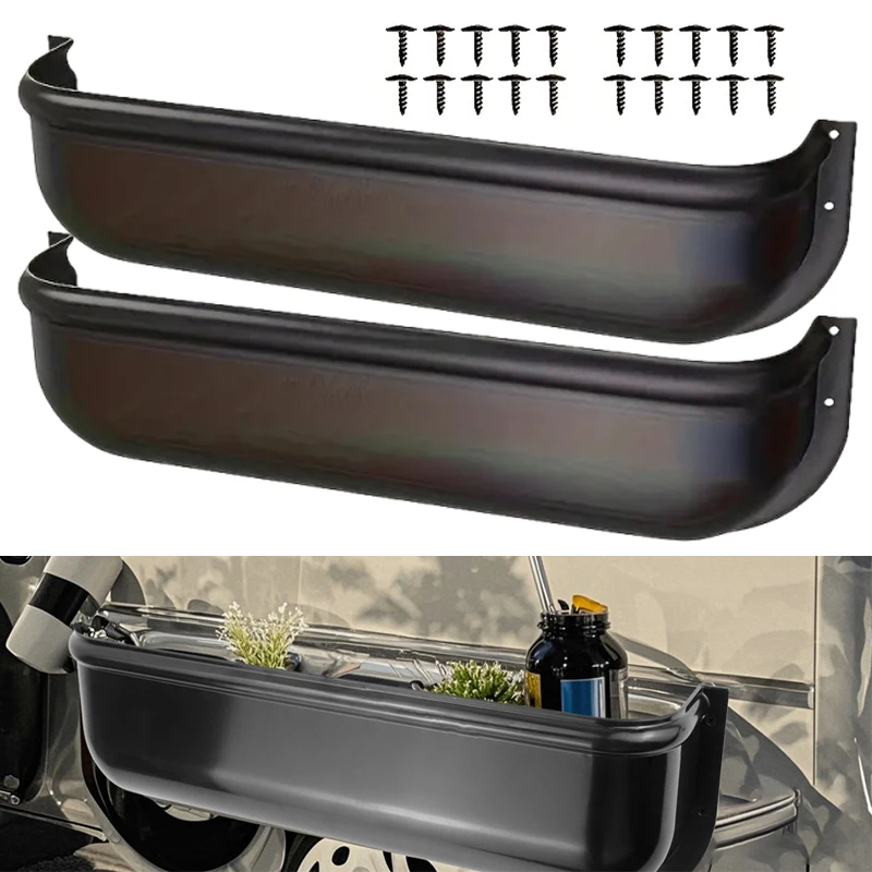 1-2Pcs Universal Car Door Storage Box Black Plastic Tool Parts Organisers Door Panel Storage Boxes For RV Motorhome Van Camper