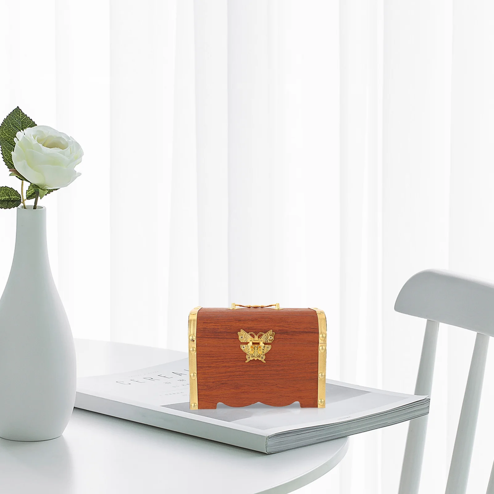 

Wooden Piggy Bank for Kids to Home Saving Money Jar Savings Case Treasure Chest