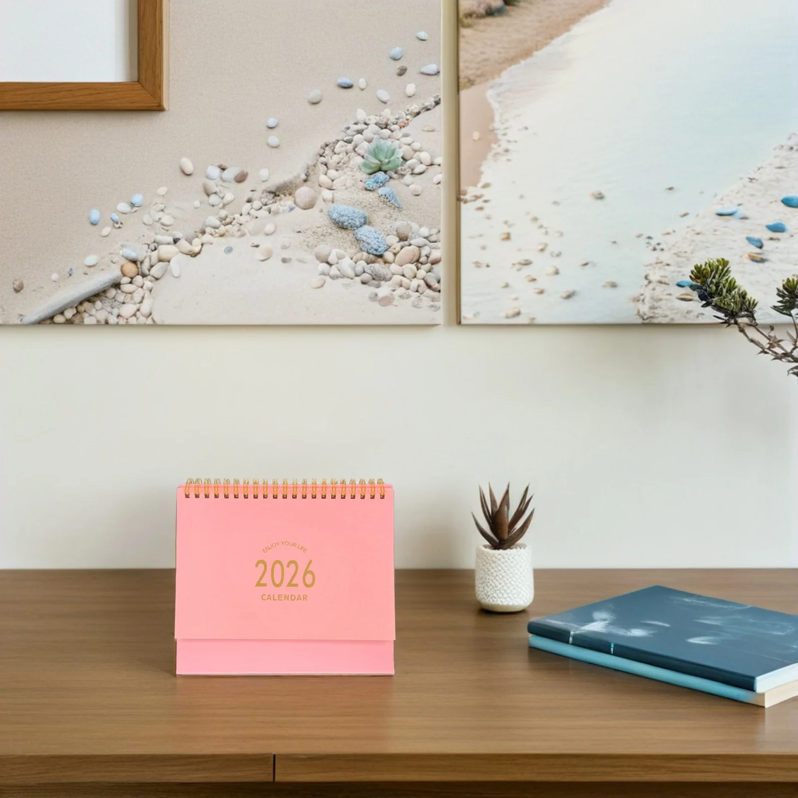 Desktop 2025-2026 Compact Standing Desk Calendar Thick Paper Monthly Planner For Home Office Wall Decor Small Table