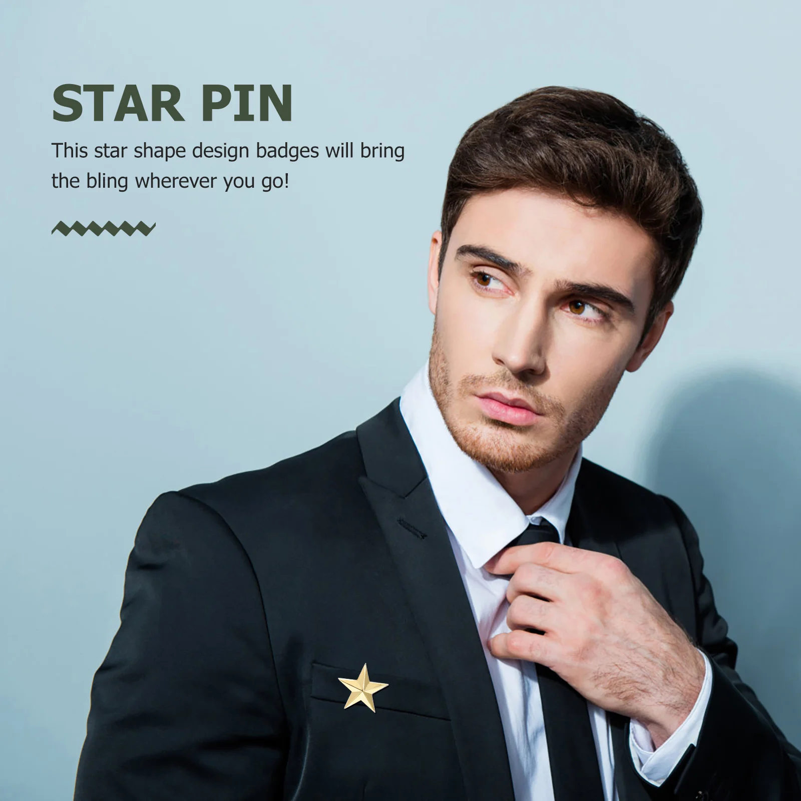 

12pcs Star Shape Badges Zinc Alloy Clothes Accessories Hat Pin Party Costume Decor Independence Day Soldier Lapel Breastpins
