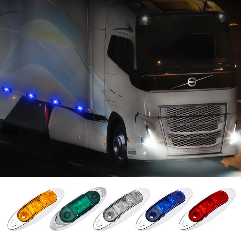 Luces de señal automáticas de 12V y 24V, marcador lateral, lámpara de señal de camión de remolque, luz de ancho impermeable multifuncional, 6LED, 1 unidad