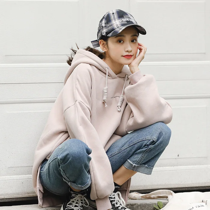 

Spring Korean Version of Cashmere Women's Hooded Loose Women's Hoodie Streetwear Hoodies Overzise