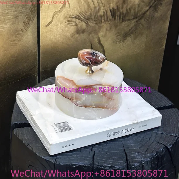 Natural ornament model house sales office living room body decorative cabinet light luxury high-end