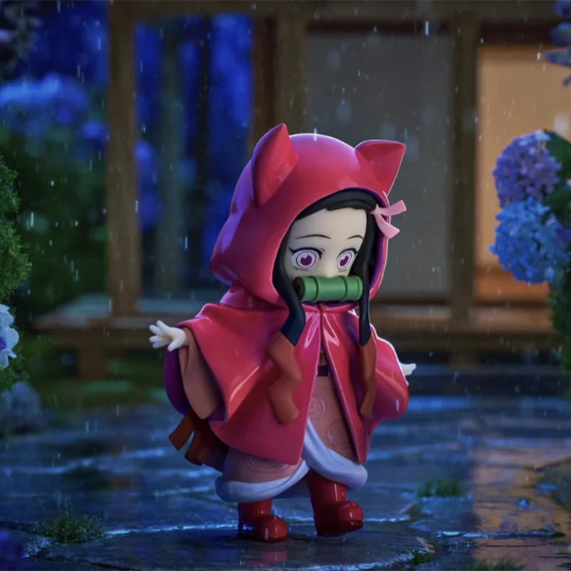 

Demon Slayer: Kimetsu No Yaiba Infinity Castle Tsuyu Season Q Version Chibi Фигурка Коллекционная модель Аниме Gift Demon