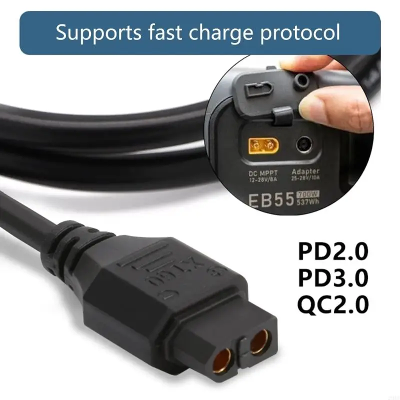 28TE USB C ถึง XT60 การชาร์จสายเคเบิลประเภท C ถึง XT60 สายเคเบิลอะแดปเตอร์หญิง 100W 5A