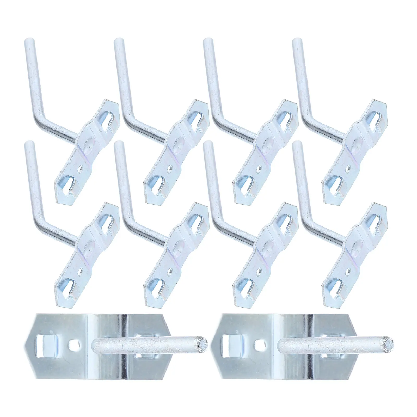 10Pcs Heavy Duty Garage Hooks Socket Wall Mount Tool Organizer with Display Shelf for Workshop Home Storage Solutions