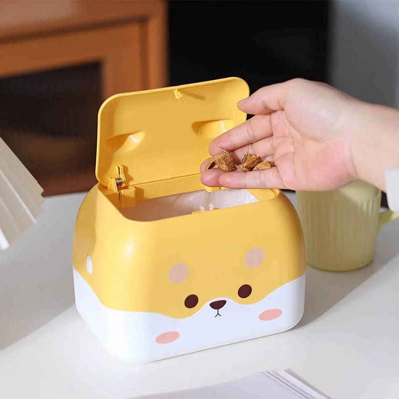 

Cat Litter Bin Garbage Bag Fully Enclosed Anti-odor Cat Litter Deodorizing Storage Bucket Multi-functional Press Mini Trash Can