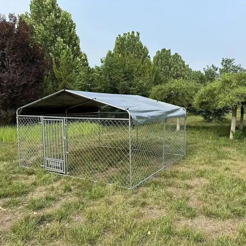 Sustainable Outdoor Metal Chain Dog Kennel Dog House User-Friendly for Dog Sports