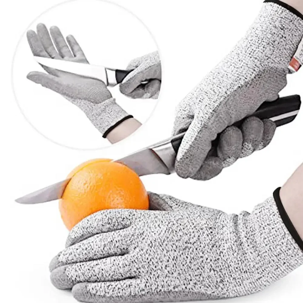 1Pair Level 5 Cutting Prevention Cooking Gloves Heat Resistant Welding Gloves High Temperature Kitchen Barbecue Glove Preventor