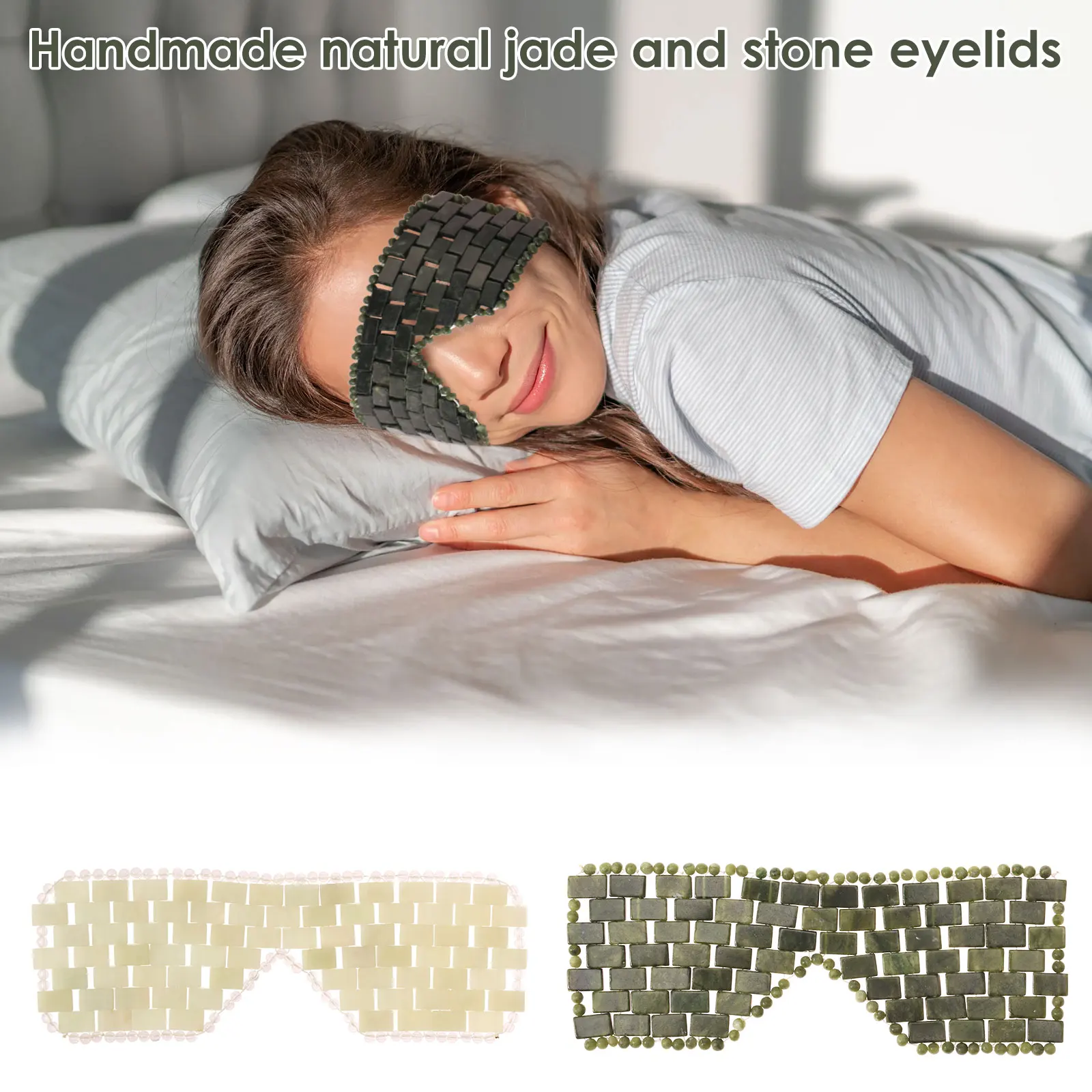 Natural Jade Face Eye Mask Cooling Eye Cover Sleep Massager Mask Care Tool Home Beauty Women SPA Salon Skincare Beauty Massager