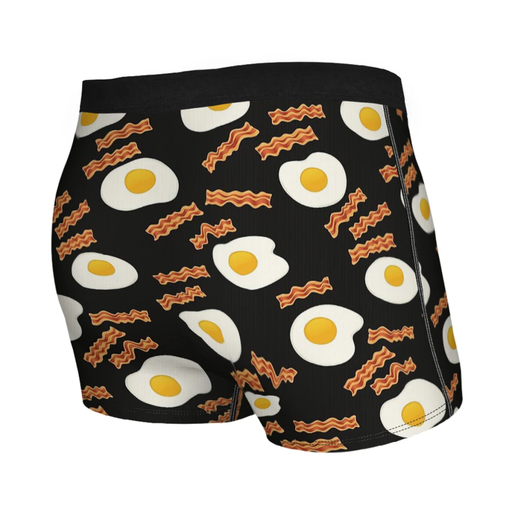 Bacon and Eggs for Breakfast Men Boxer Briefs Chicken family bucket Highly Breathable Underpants High Quality Print Shorts