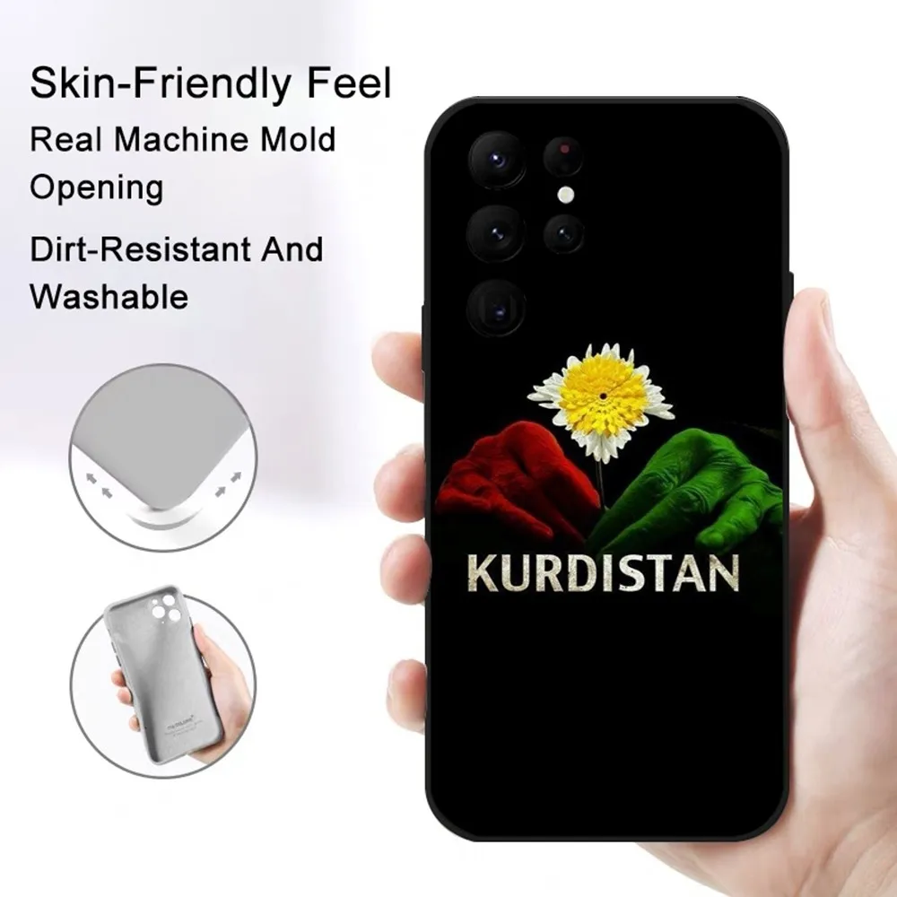 Kurdistan Flag Luxury Phone Case Samsung S series s20 s21 s22 s23 s24 FE Plus Ultra TPU Soft to Skin-friendly case