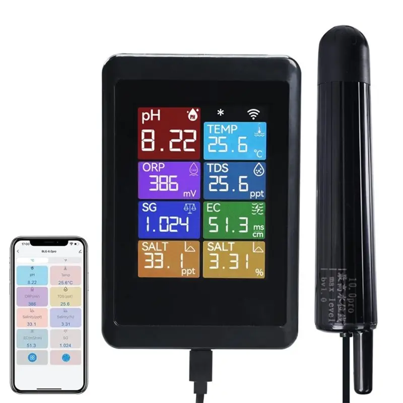 【OBNIŻKA CEN!】Tuya Wifi 8 w 1 Inteligentny Monitor Jakości Wody Monitorowanie TDS PH Temperatury w Czasie Rzeczywistym Zdalne Sterowanie Aplikacją do Akwarium Basenu Ryb