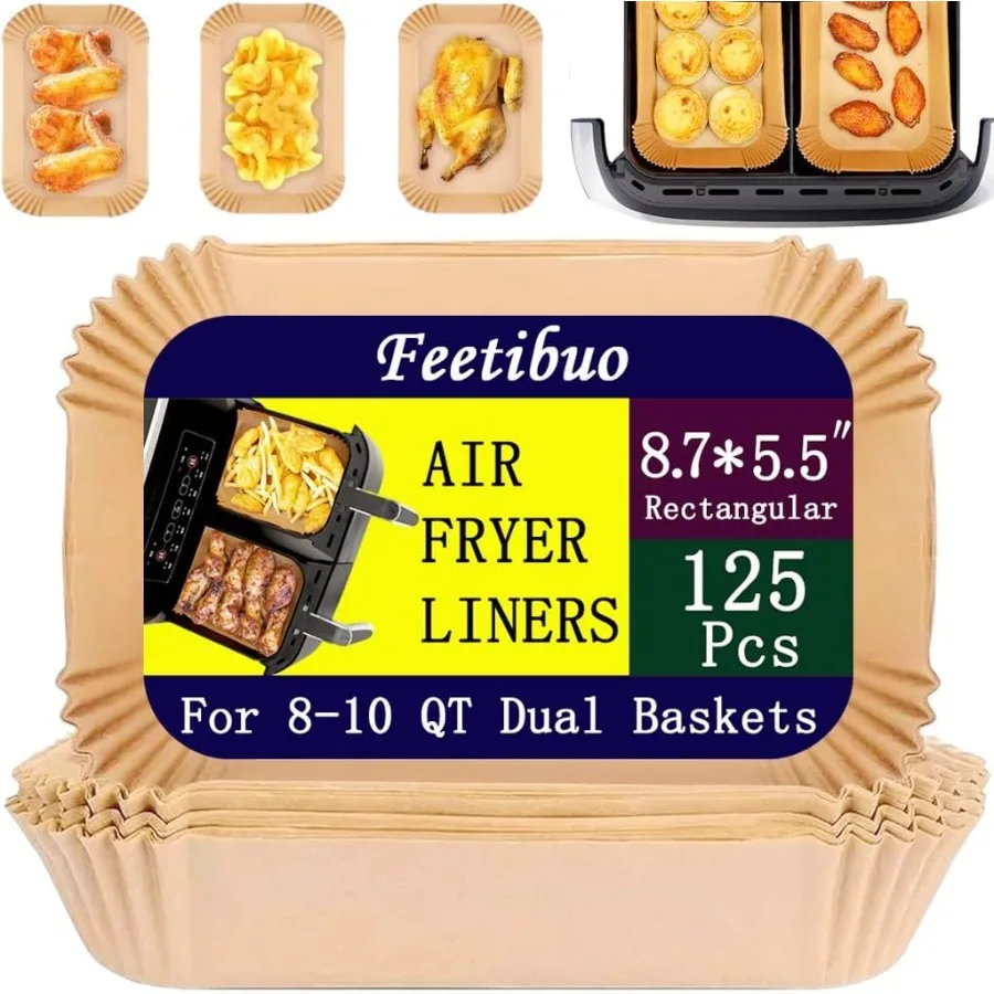 

Пергаментная бумага для фритюрницы8.7 5,5ih прямоугольные вкладыши для фритюрницы одноразовые 125 шт. антипригарные вкладыши для фритюрницы прямоугольные без