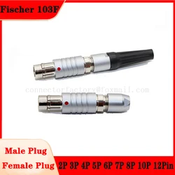 Compatible Fischer 103F 1F 2 3 4 5 6 7 8 12Pin Waterproof Push-pull Self-locking Free Half Moon Male Female Plug Round Connector