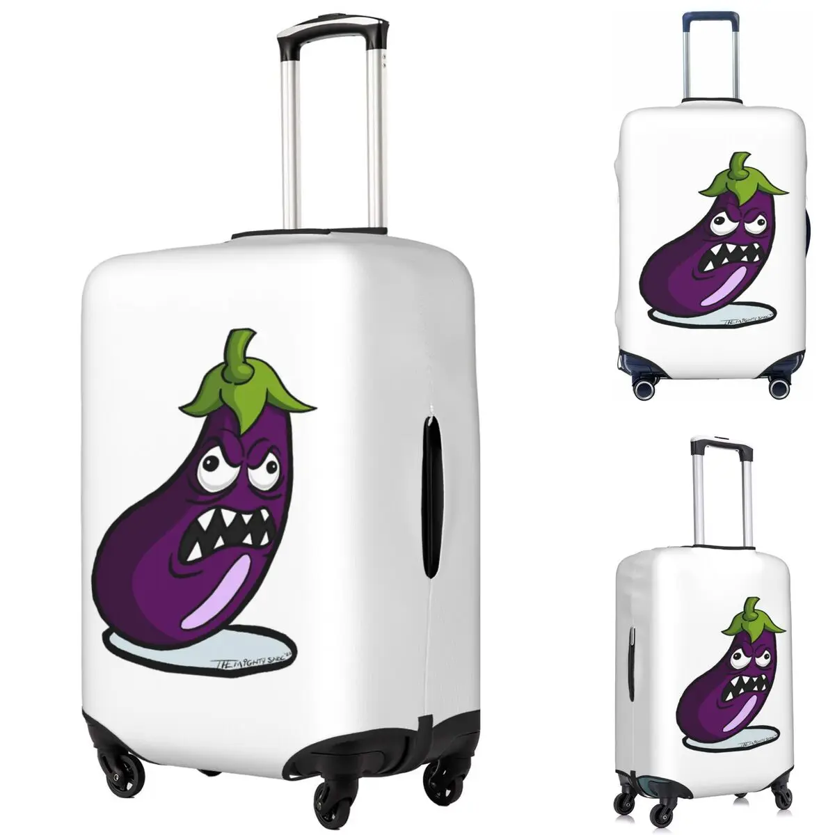 

Eggplant Vegetables Suitcase Cover Protection Elastic Travel Luggage Protector Covers for 18-32 Inch
