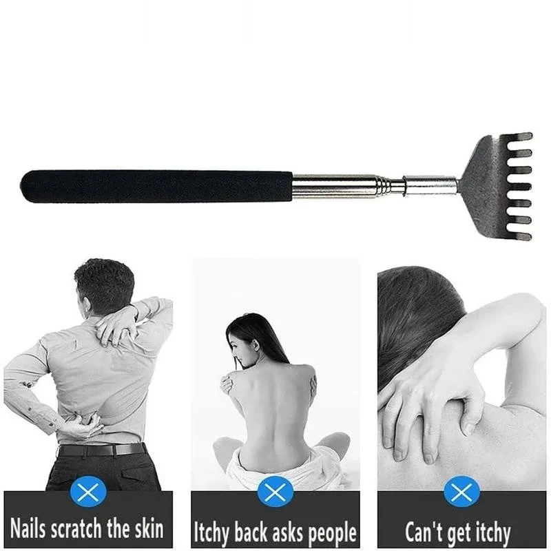 

Stainless Steel Scratcher Telescopic Claw Massager Back Massage Promotion Tool for Blood Circulation Relax Health Tool Back 1pcs