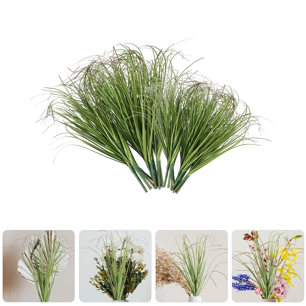 

20Pcs Simulation Artificial Grass Leaf Plants Green Decorative Stems Maintenance Wedding Table Centerpiece Photo Prop