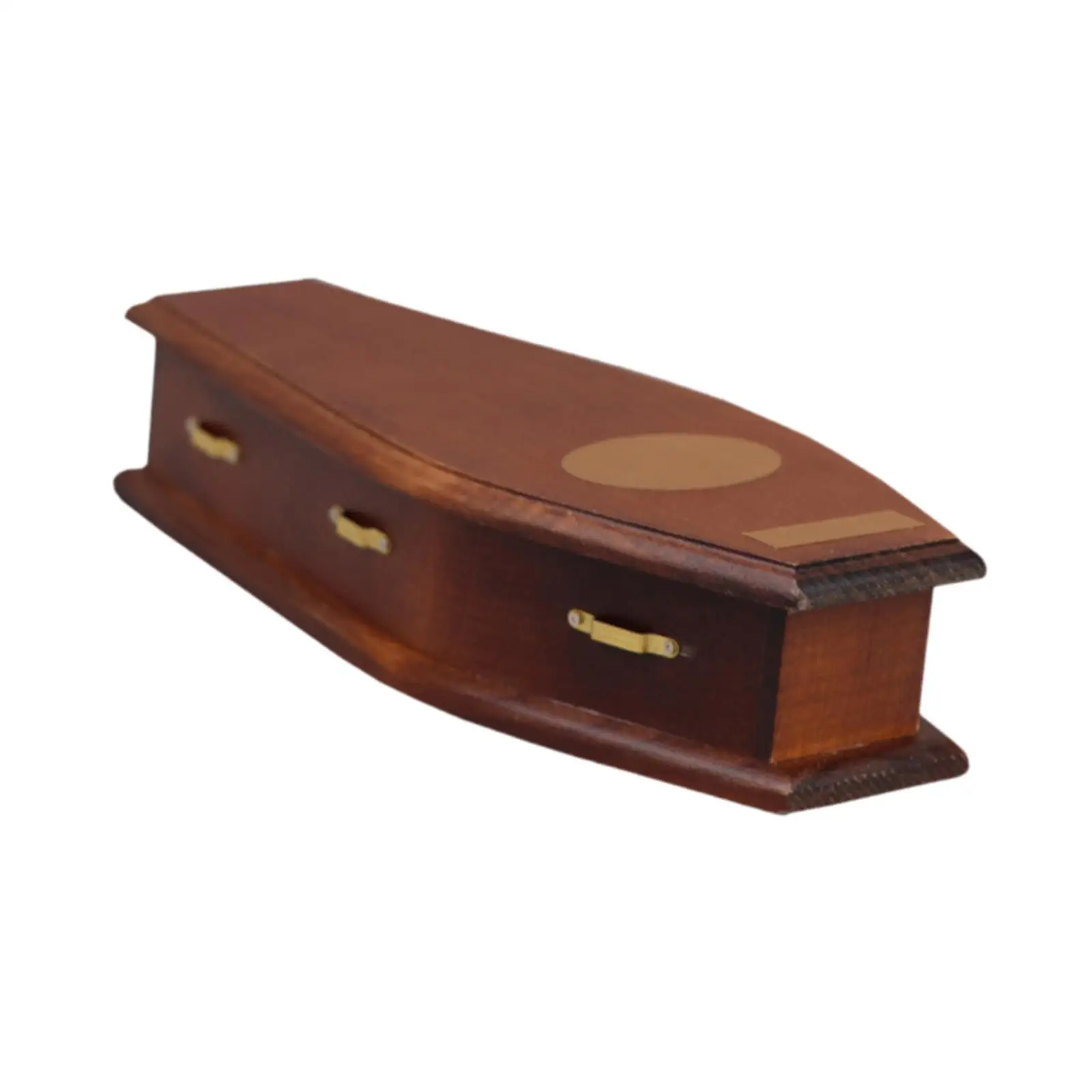Dollhouse Miniature Casket,DIY Accessories,Brown Mini Display Piece Decor,1/12 Scale Furniture Model,Dollhouse Furnishings