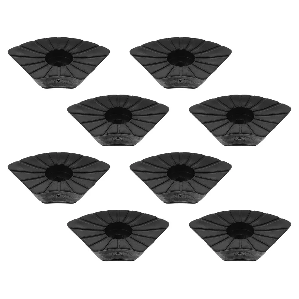 

8 Pcs Non-slip Feet Trekking Pole Tips Boots Black Plastic Ends for Walking Sticks