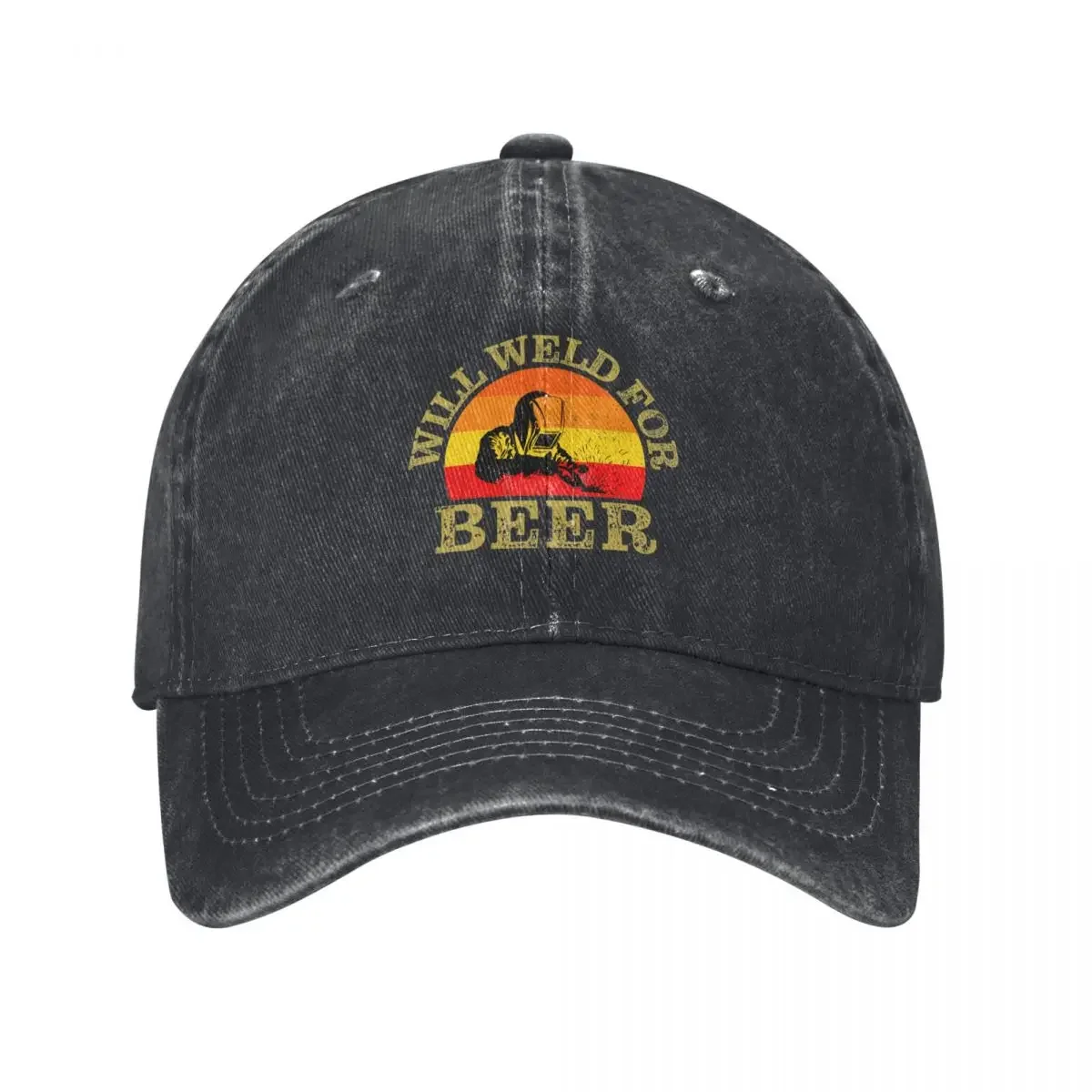 Will Weld For Beer Baseball Cap Golf Cap Rave Ladies Men's