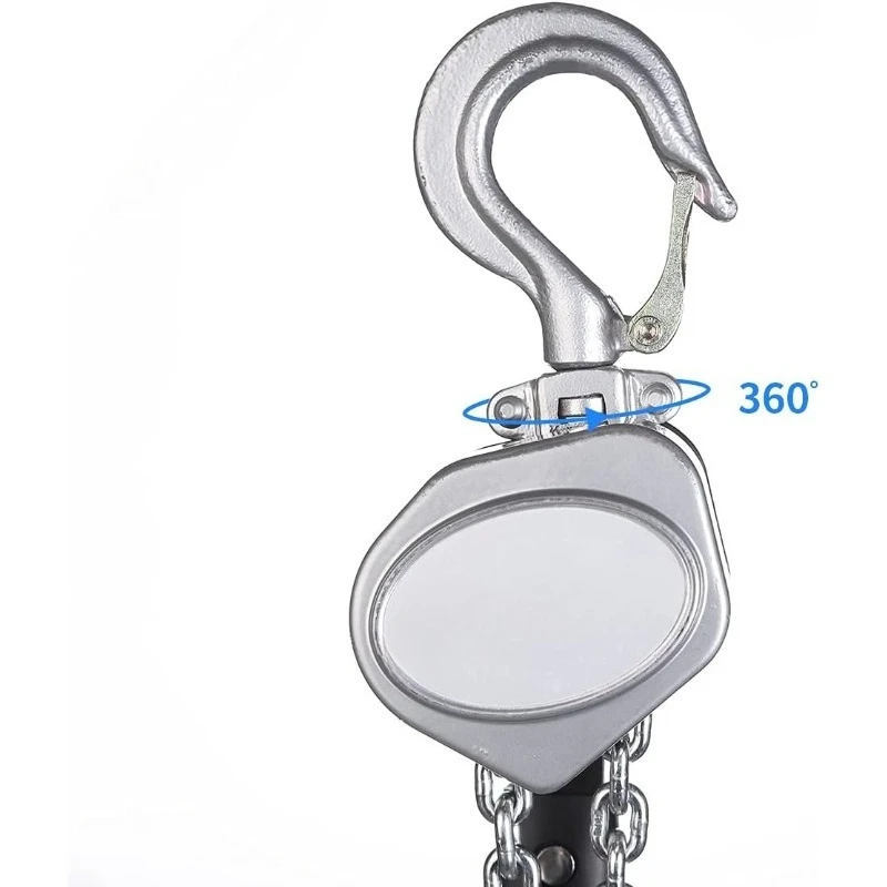 Mini talha de corrente com alavanca de 1/2 tonelada, pequeno vem junto com 1100 libras e elevador de 5 pés, pesa apenas 5,8 libras