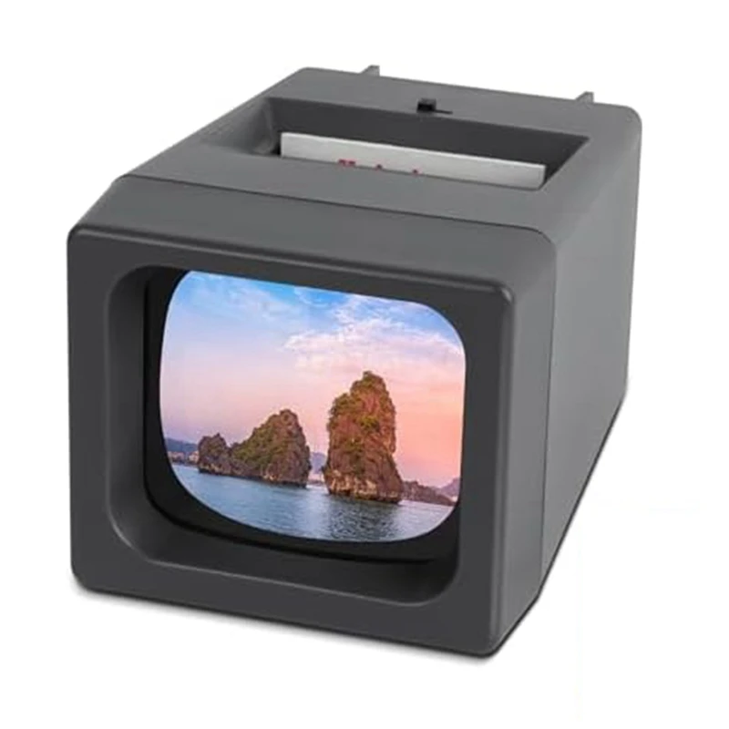 

35Mm Slide And Film Viewer, Negative Viewer, Desktop LED Lighted Viewing, 2X Magnification Easy To Use