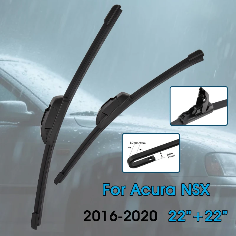 

BROSHOO Car Wiper Blade For Acura NSX 22"+22" 2016-2020 Front Window Windscreen Windshield Wipers Blades Auto Accessories