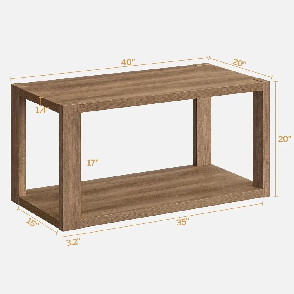 Rectangle Center Table Wood Look Accent Table Coffee Café Furniture