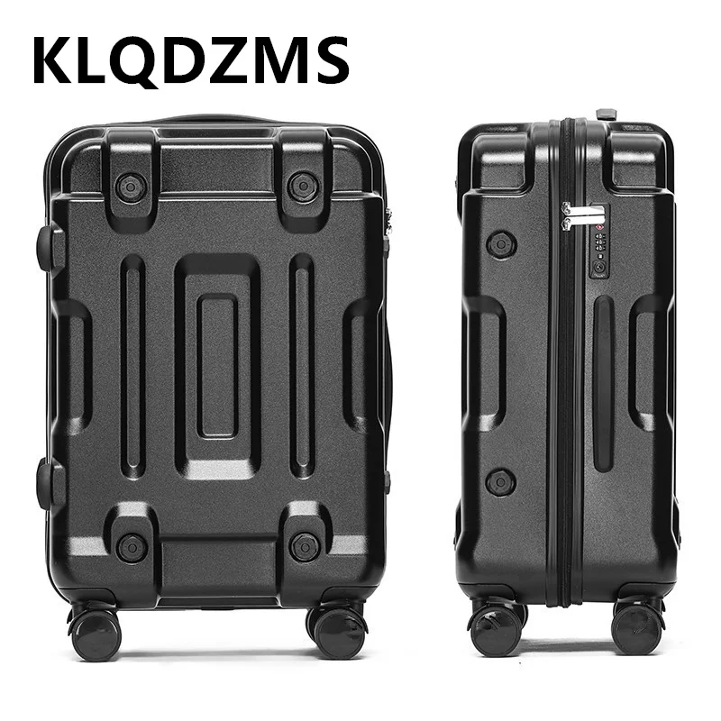 KLQDZMS Travel Suitcase Large Capacity Aluminum Frame Trolley Case 20 Inch PC Boarding Box 24\