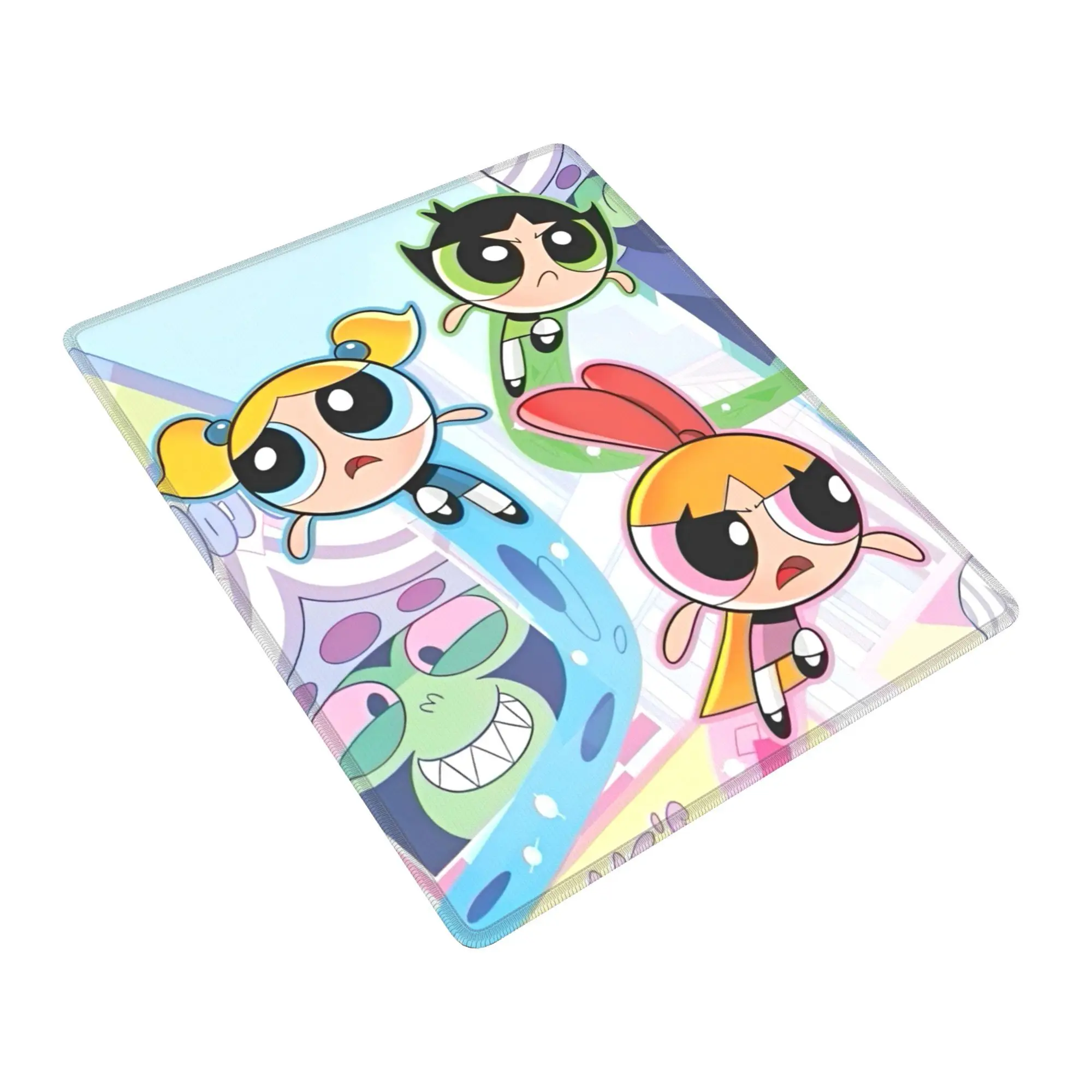 

Коврик для мыши с милым рисунком P-Powerpuff для девочек, коврик для клавиатуры и ковра, игровой тканевый коврик для компьютерной мыши