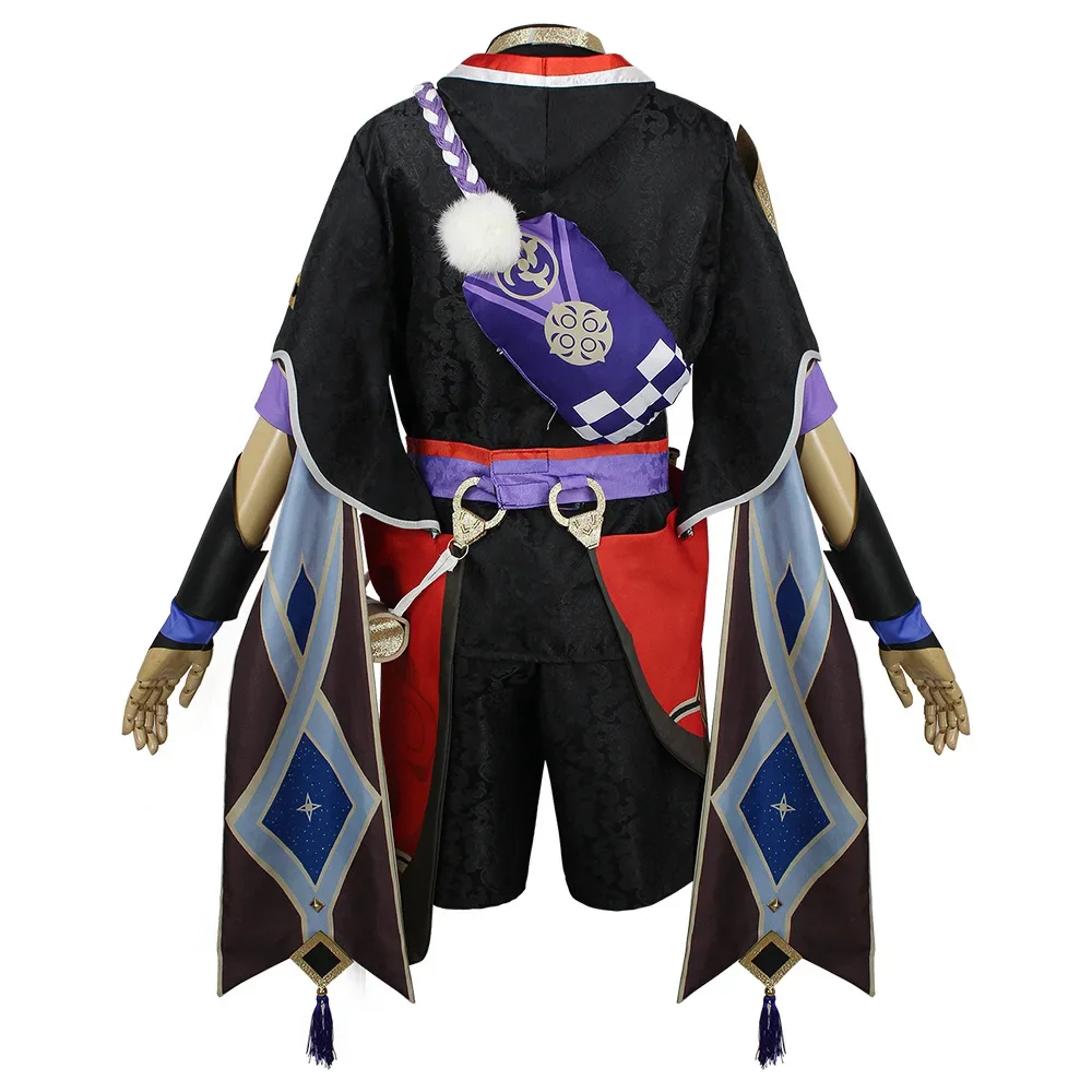 Scaramouche juego de Cosplay Anime Genshin Impact Wanderer carnaval Halloween fiesta sombrero zapatos peluca conjunto Kunikuzushi Cosplay Balladeer