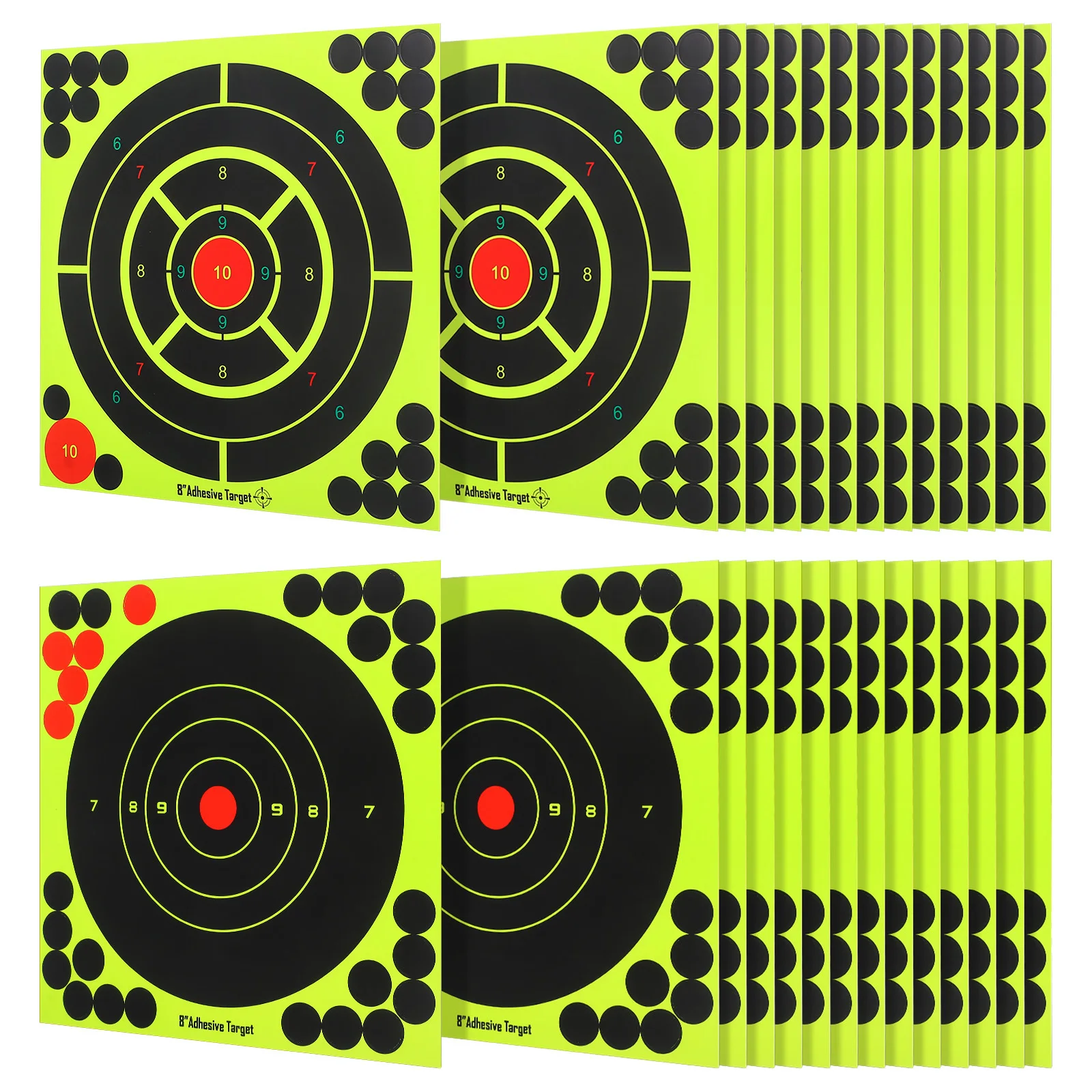 30 قطعة أهداف رش ذاتية اللصق للرماية سطح ألوان زاهية أهداف ورقية للممارسة الداخلية والخارجية #2