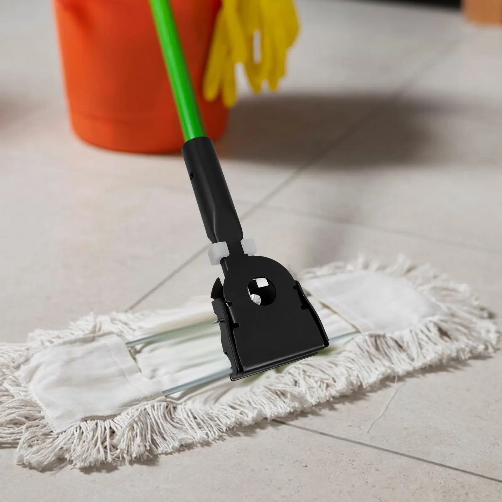 

2Pcs Premium Metal Mop Stick Replacement Clip Dust Mop Pole Clamp for Hard Surface Floors Versatile Efficient Cleaning Accessory