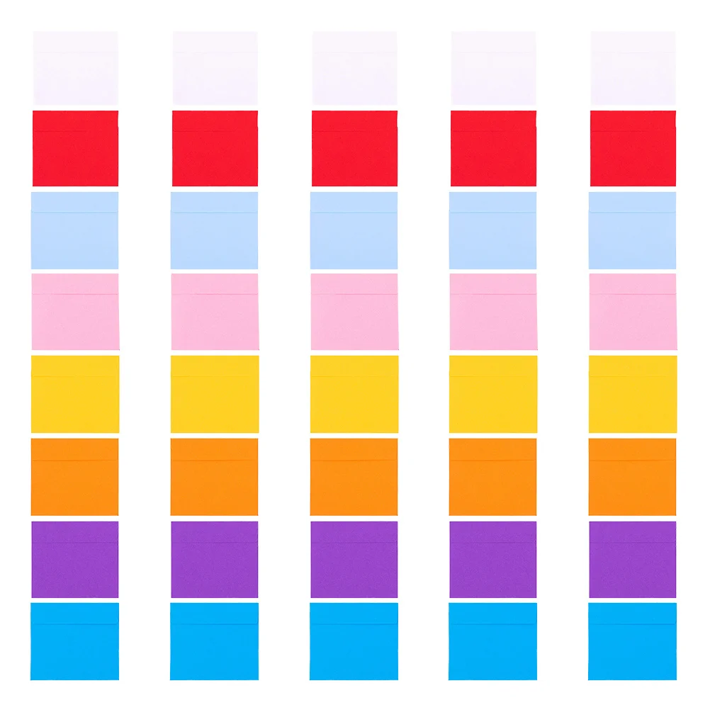 

100 шт. красочные конверты, многофункциональные пустые бумажные конверты для букв, заметок, штампов для хранения, простые элегантные канцелярские принадлежности