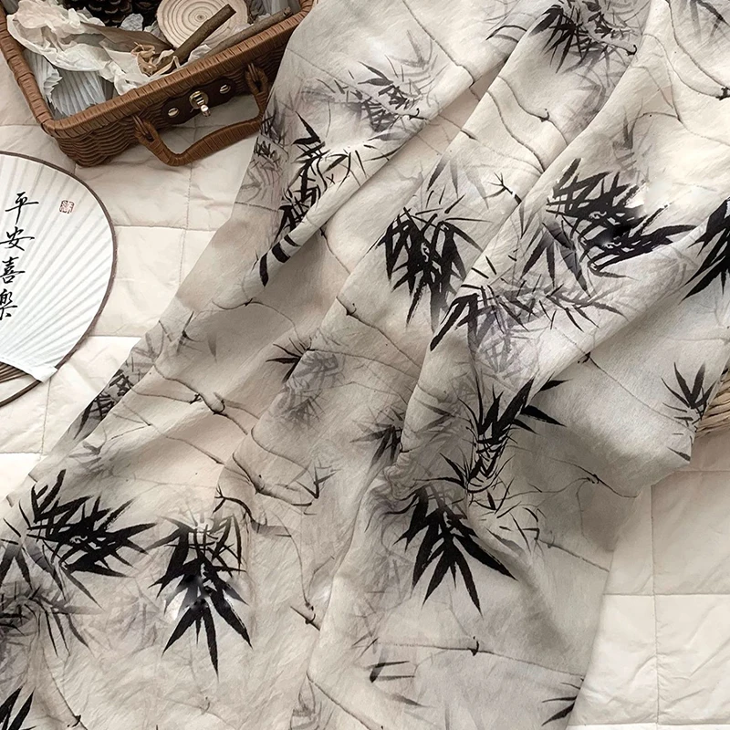 

Thin Tencel Linen Printed Fabric in Summer Tencel Linen New Hanfu, Dress Printed Fabric 200*140cm