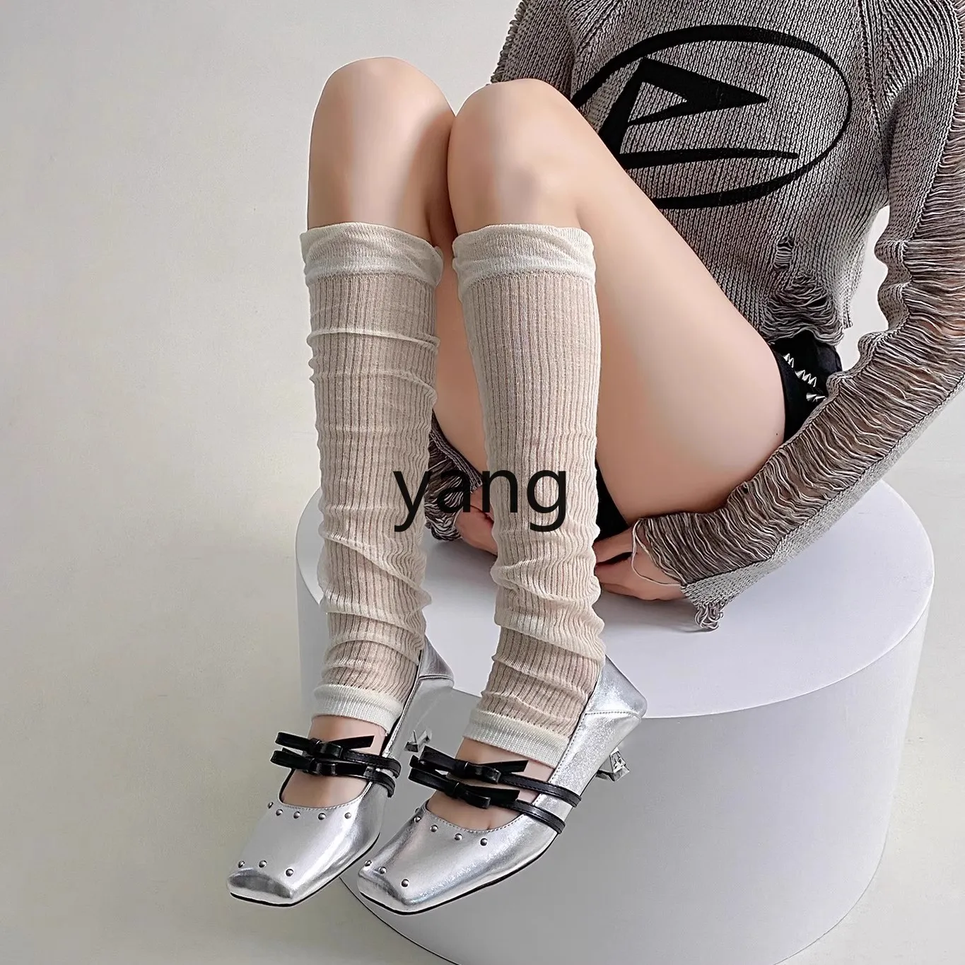 LMM spring and summer thin Japanese stacking foot socks cover women's calf cover