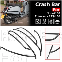 For Vespa Sprint Primavera 50 125 150 Motorcycle Passenger Guard Bumper 2014-2023 Frame Crash Bar Falling Protector Accessories