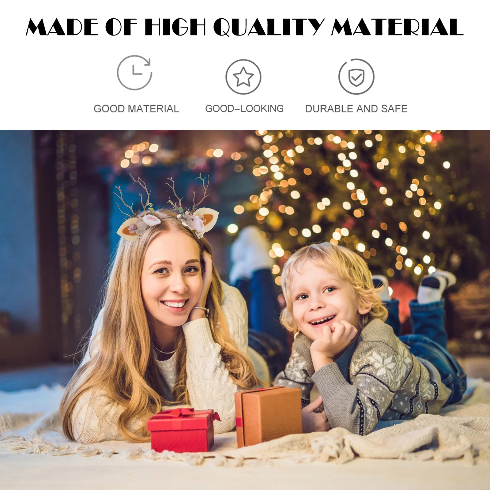 

Рождественский дизайн ветки рога, легкий обруч для волос для женщин, вечерние маскарадные сценические подарочные повязки на голову, модные волосы