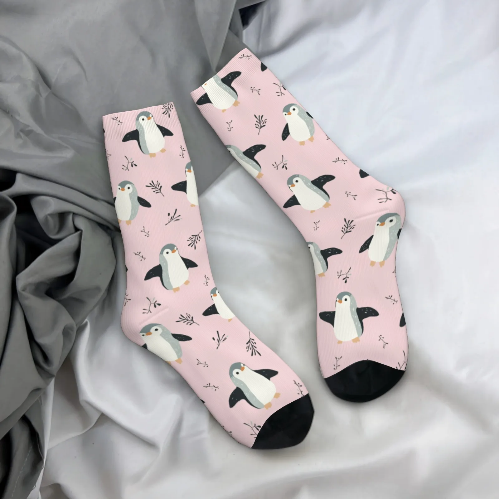

Cute Penguin Style In Tube Socks A Cozy And Fun Gift For Any Occasion Soft A Pair Print